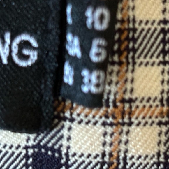 😍2/$20 NWOT Pretty Little Thing Sz 6 Plaid High Waist Slim Zip Ankle Trousers - Picture 8 of 12